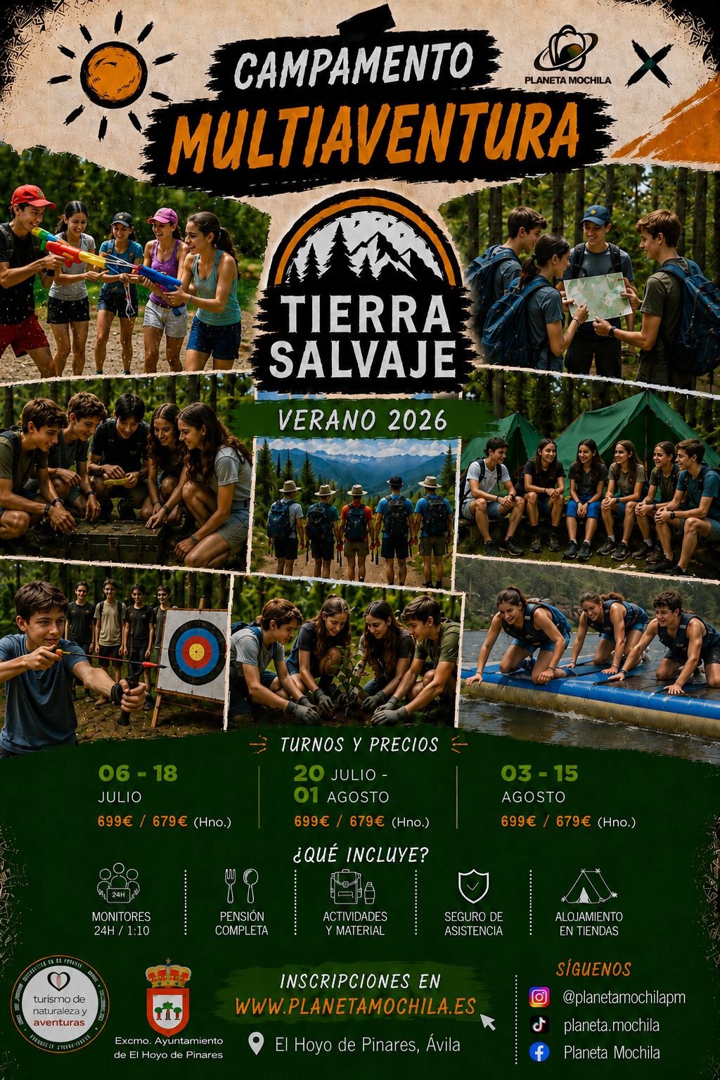 Cartel Campamentos de Verano 2026