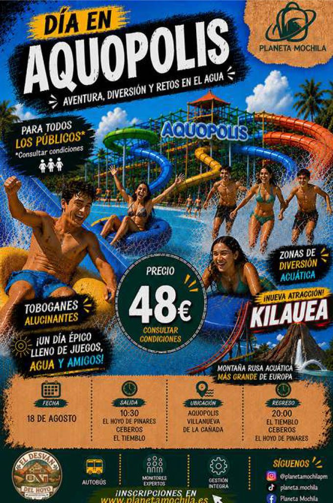 Cartel Aquopolis Verano 2026